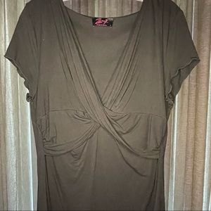 Zexxxy- Large Black Draped Top